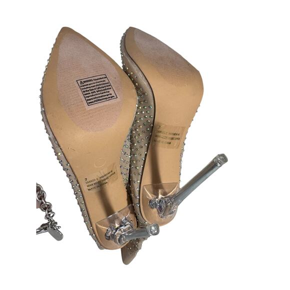 "FASHION NOVA" Kitten Toe Bling Slip On Sock Heel Sexy Sassy Runway Floor Model - Picture 3 of 11